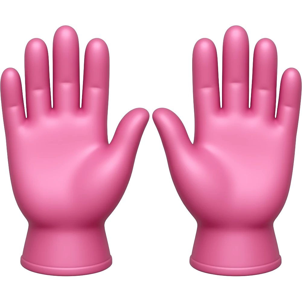 pink gloves emoji