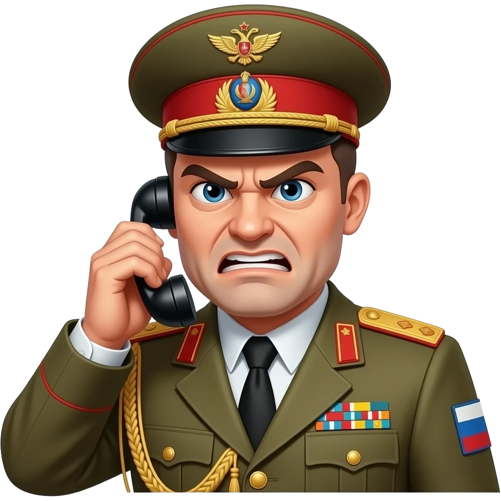 Злой полковник фсб разговаривает по телефону emoji