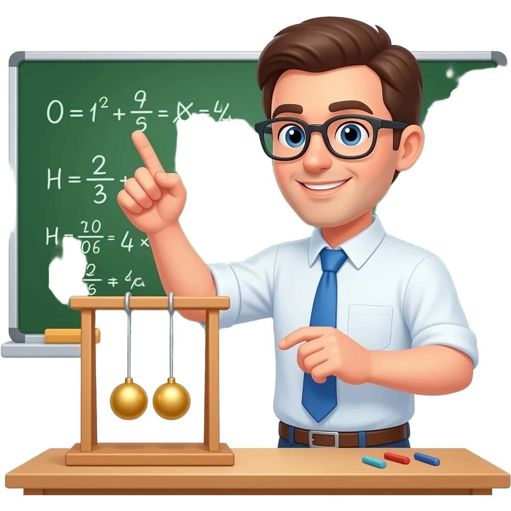 a man is teaching physics, doing experiment emoji