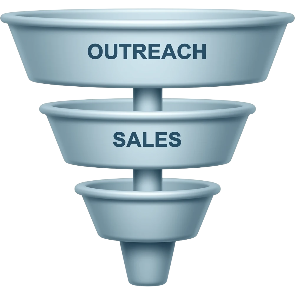 cold outreach sales funnel emoji