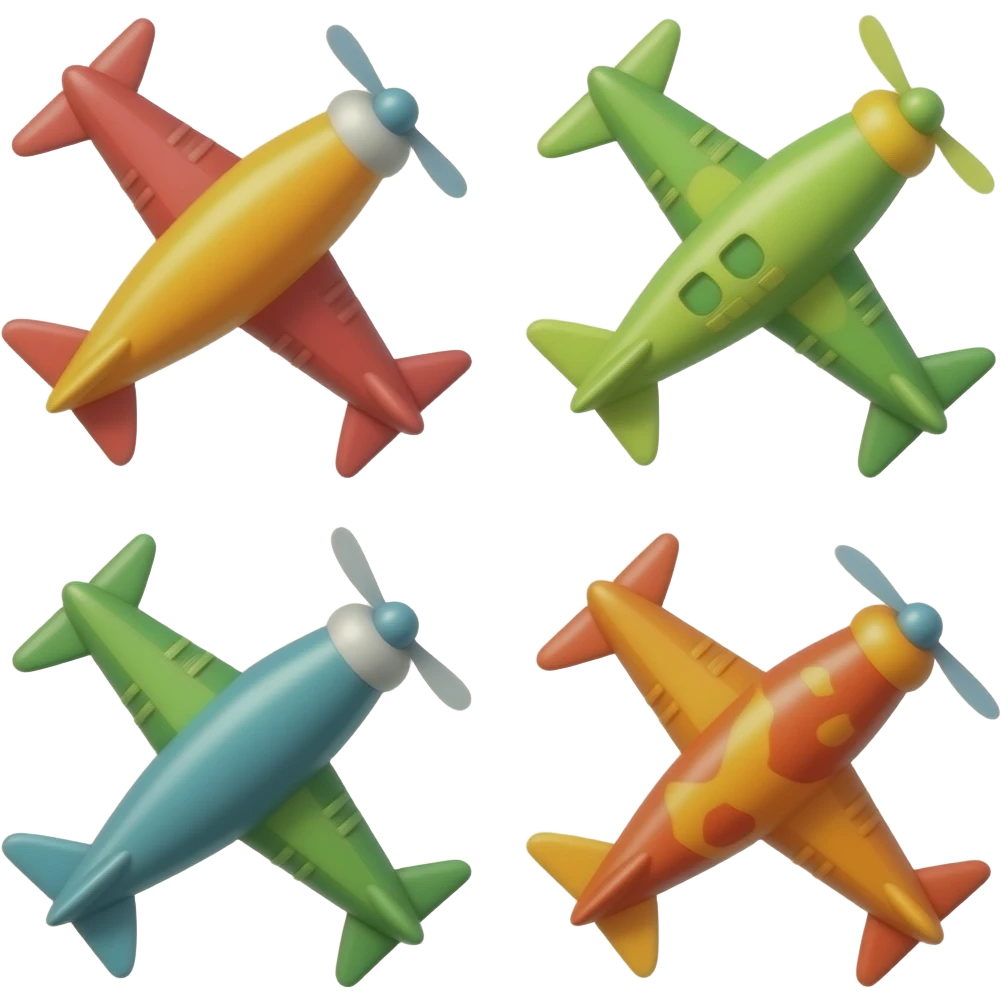 Colorful Airplanes emoji