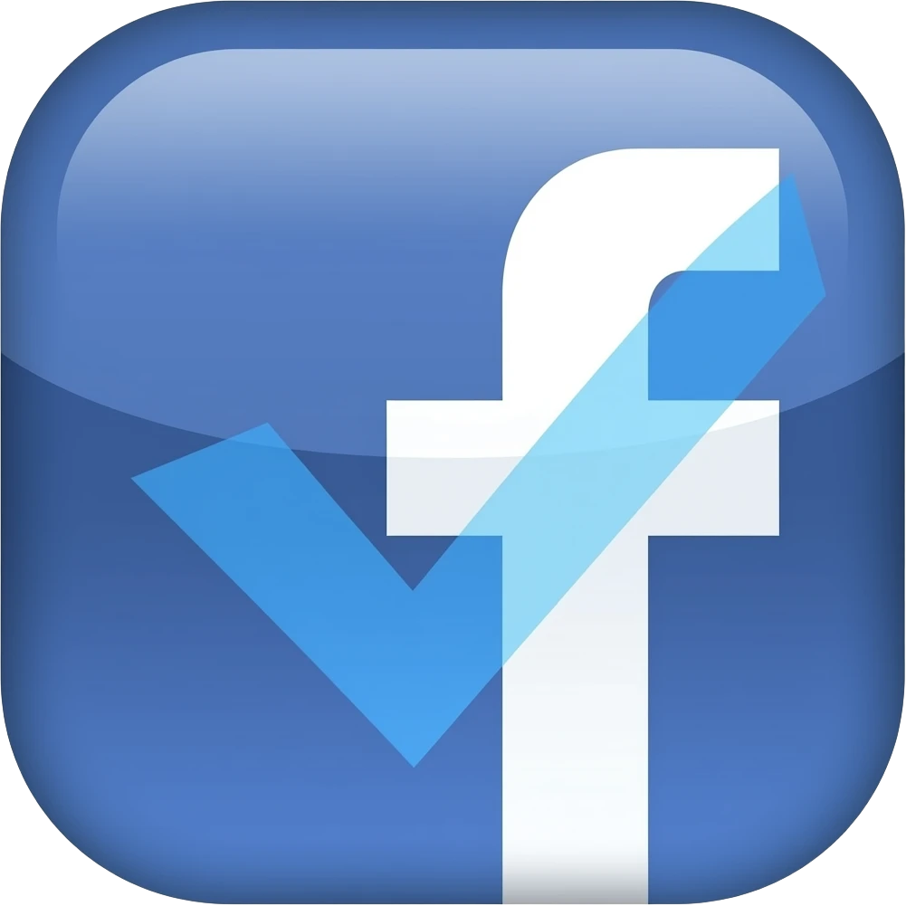 Facebook blue verification badge emoji