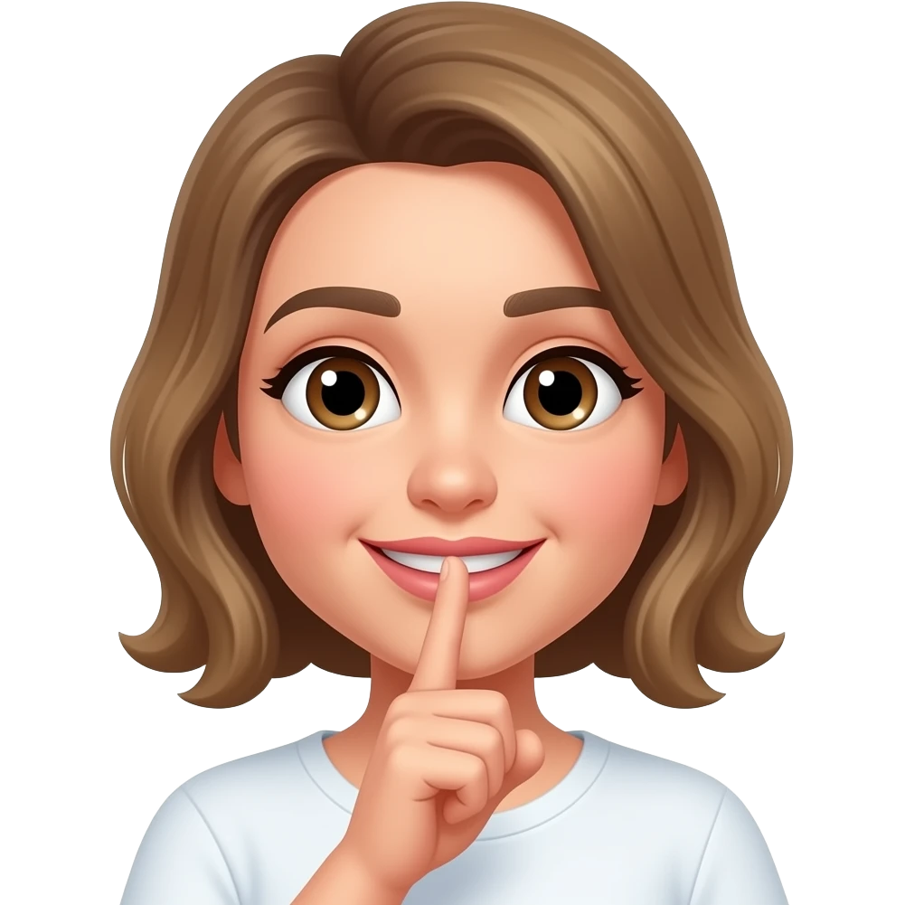 و بگه سوواسکلتی که انگشت اشاره رو بیاره جلوی لب emoji