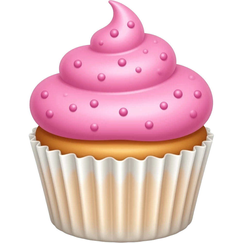 Cupcake with pink icing emoji