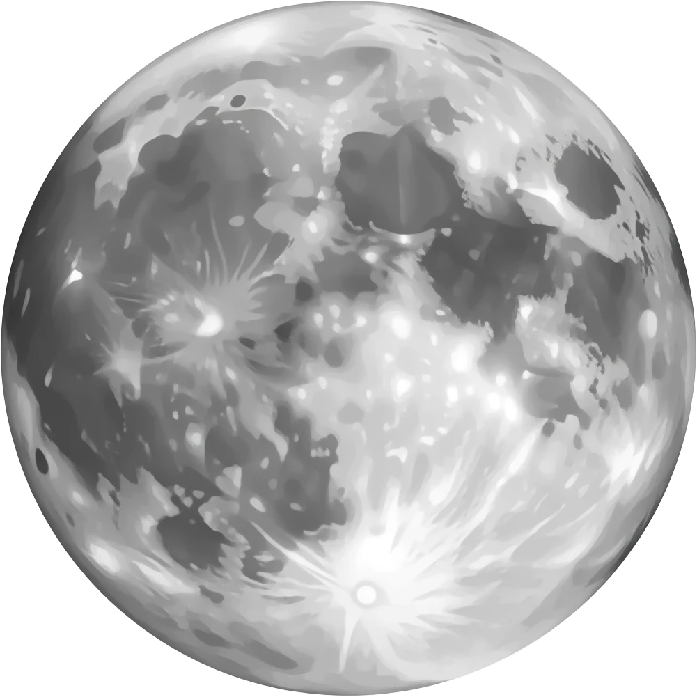 Gothic moon, tattoo style emoji