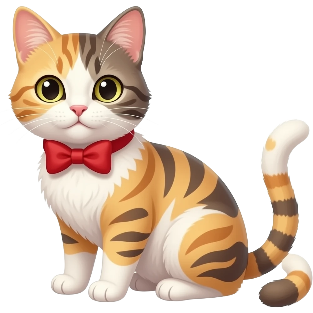 Cat with bow emoji