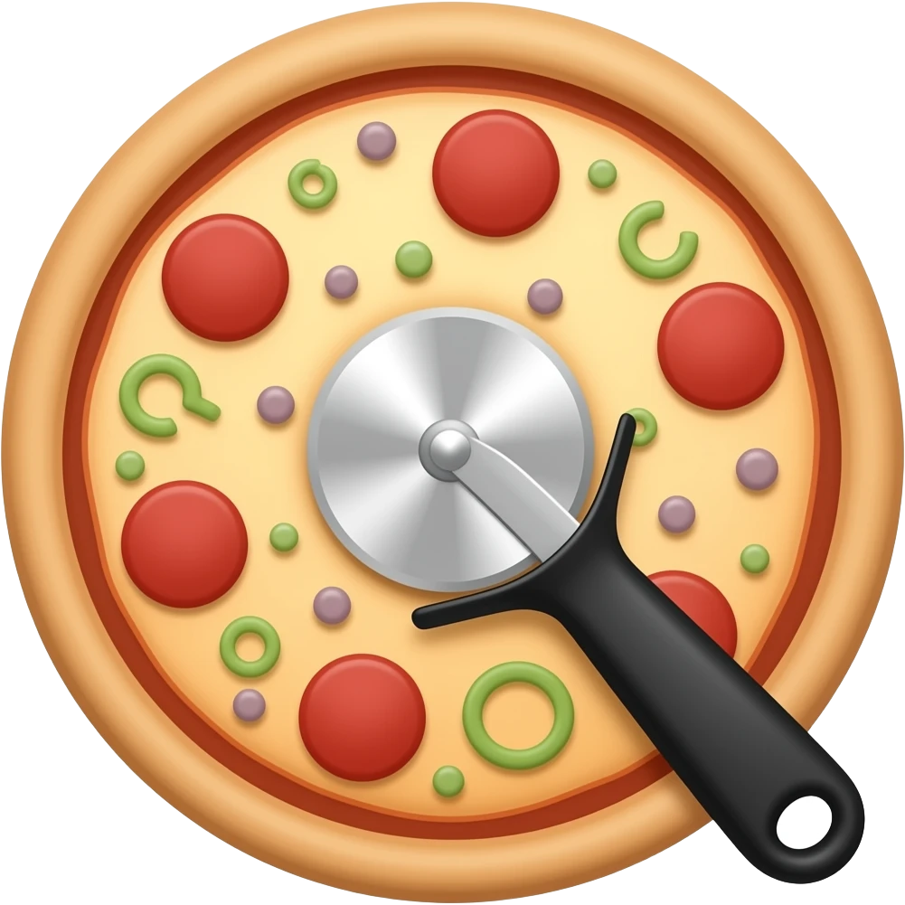 a pizza cutter alone without a pizza emoji