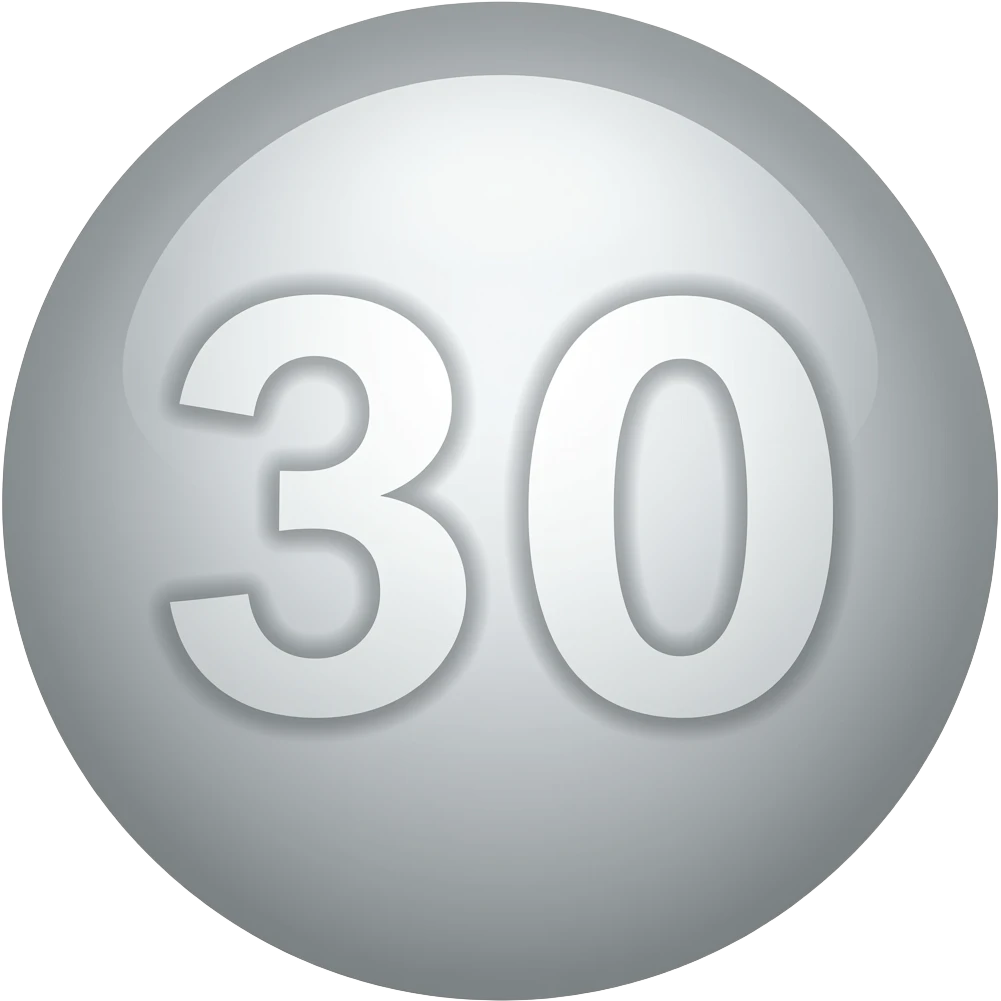 point 30 emoji