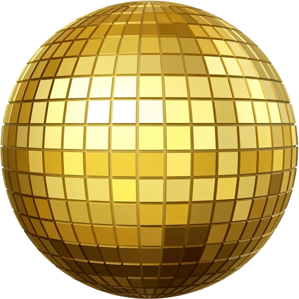 Золотой диско шар emoji