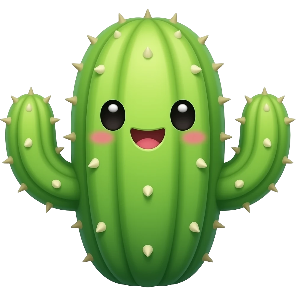 Kawaii cactud emoji