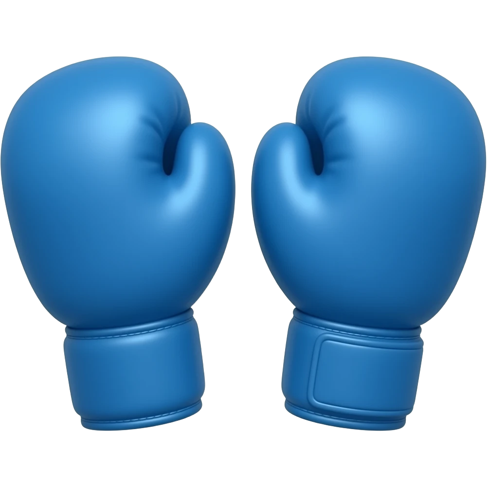 boxing gloves solid color blue emoji