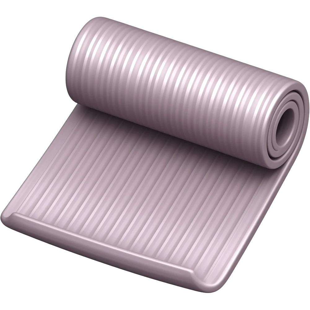 tapis yoga, la vue est en 3 quart emoji