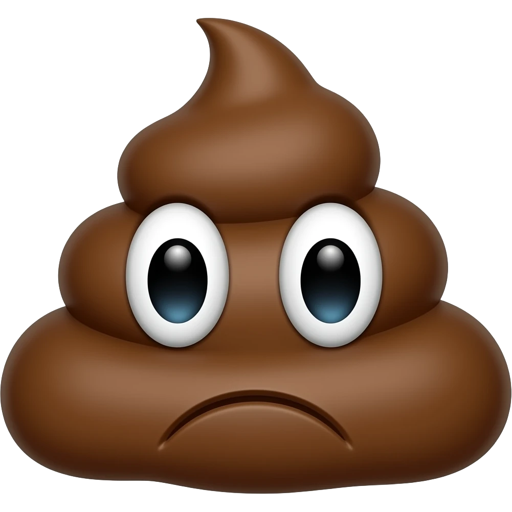 Un caca plictisit emoji
