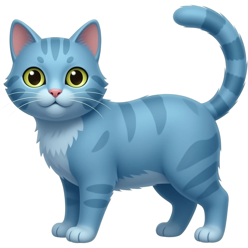 Blue cat emoji