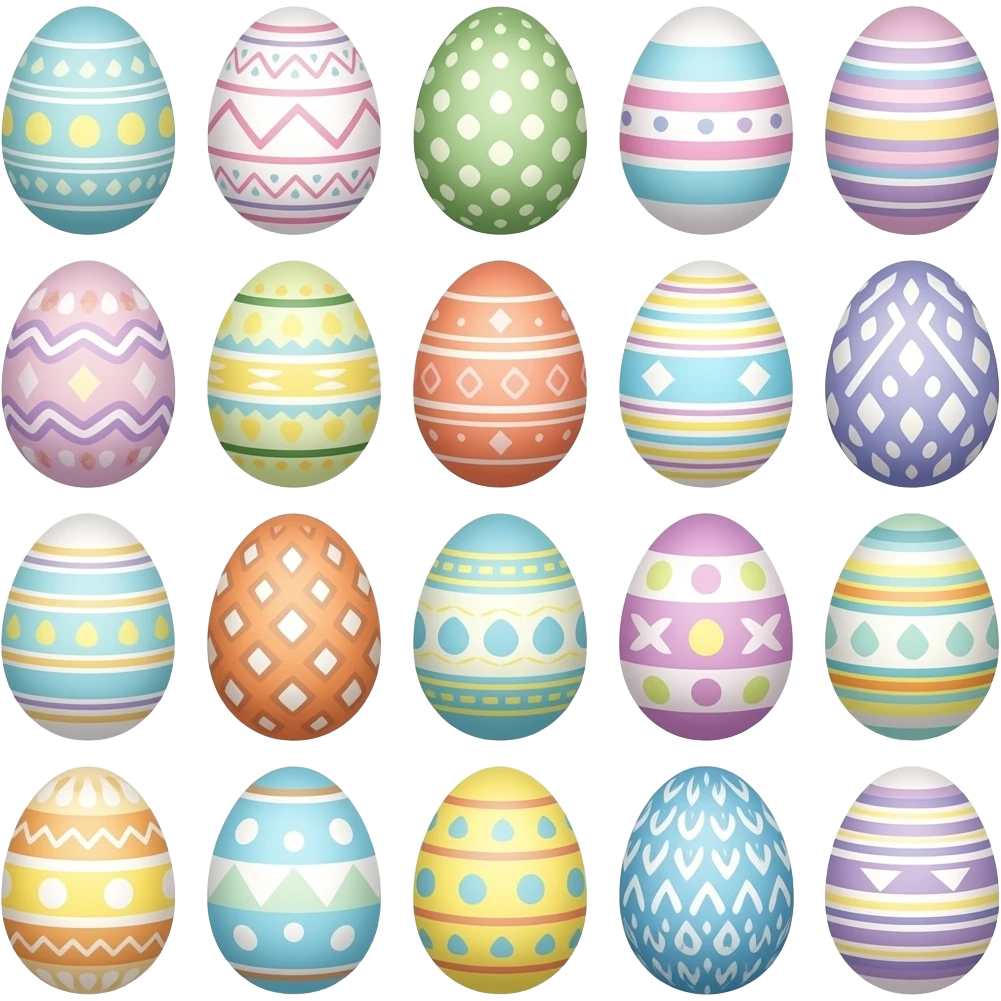 Easter egg, pattern, symmetry emoji