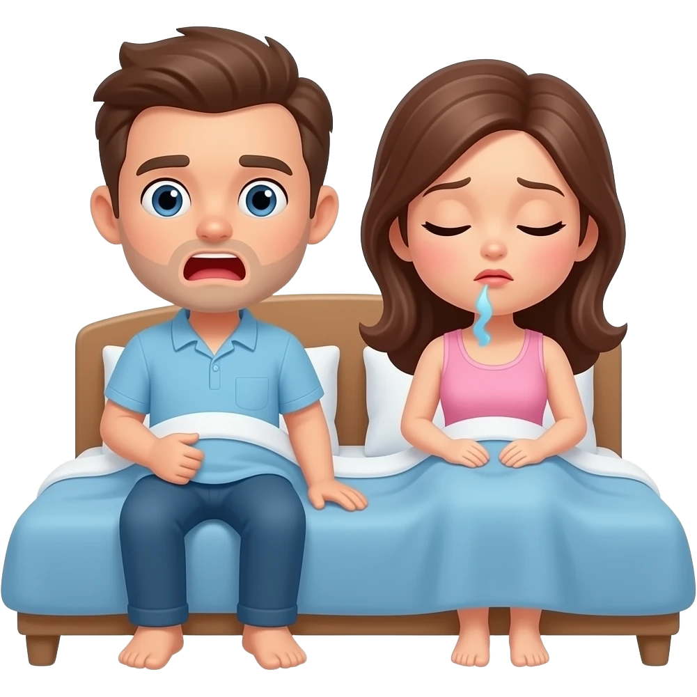 Moaning sound effects in the bedroom a man and a woman emoji