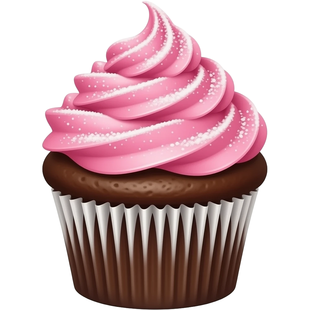 Cupcake with pink icing emoji