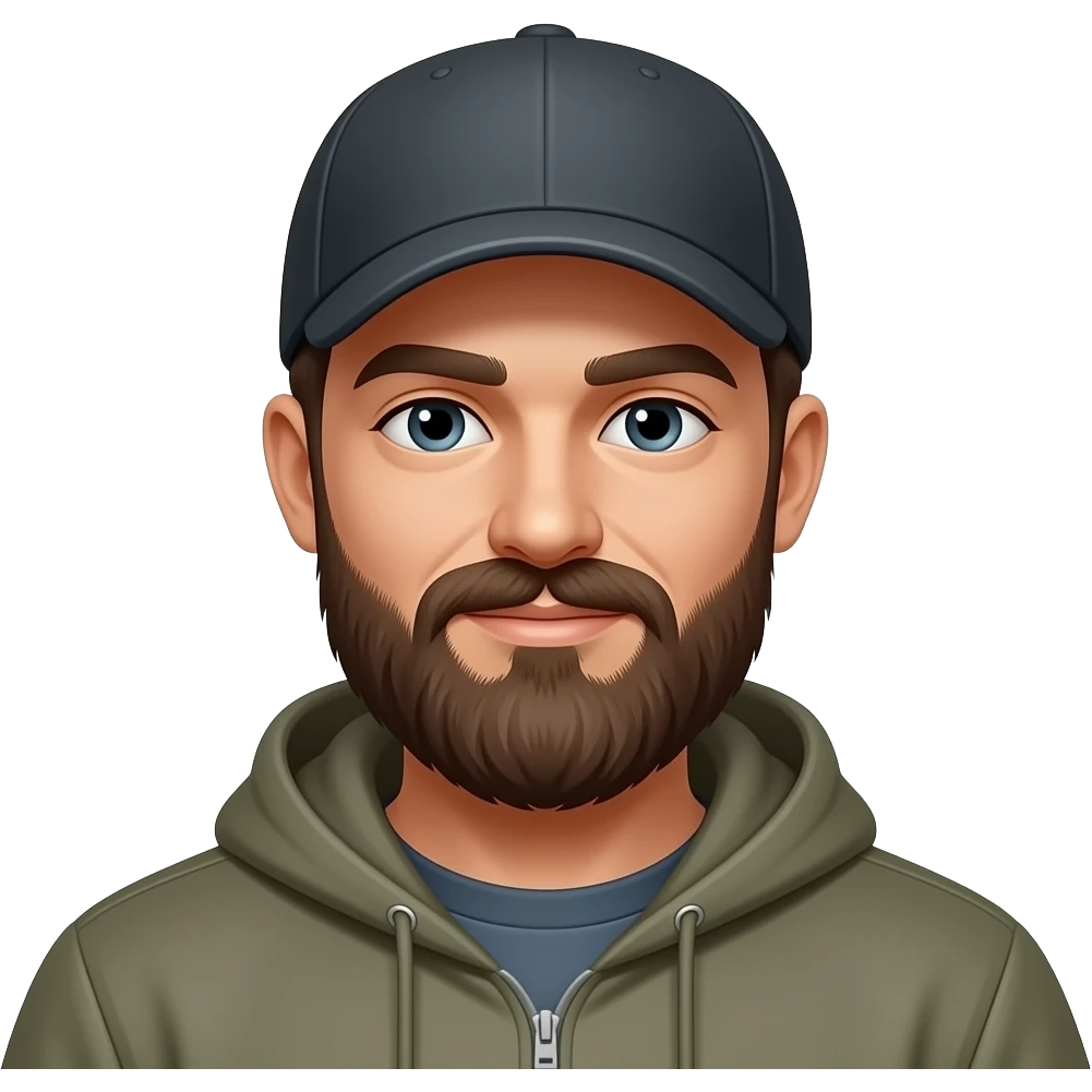 Hombre con una gorra 🧢 🧔🏻‍♂️ emoji