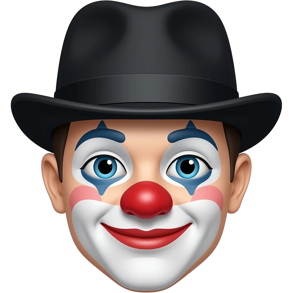ایموجی یه دلقک با کلاه سیاه emoji