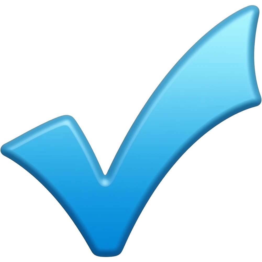 Blue tik emoji