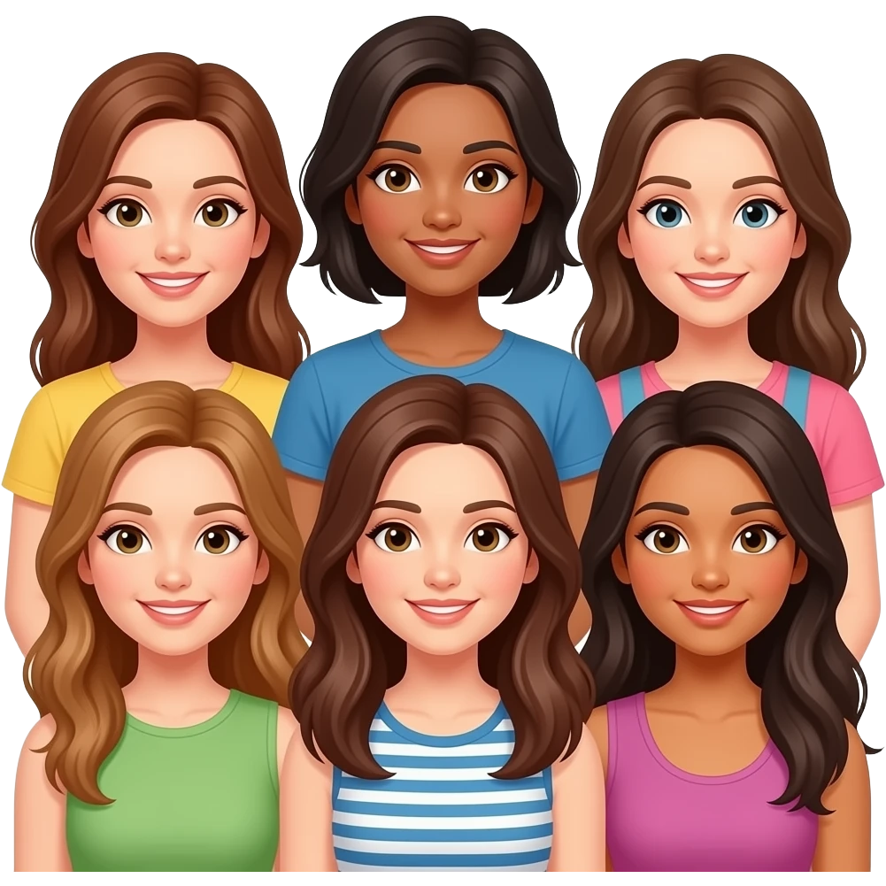 عكس ٧ تا دوست صميمي دختر براي پروفايل گروه emoji