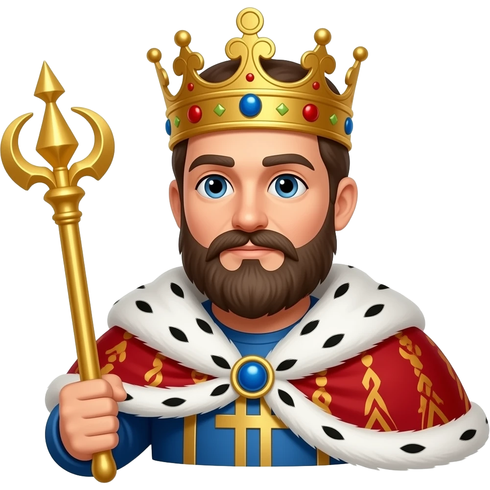 King with scepter emoji