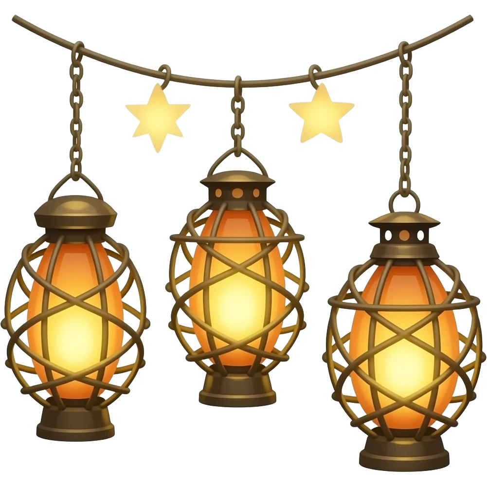 Lanterns from tangled emoji