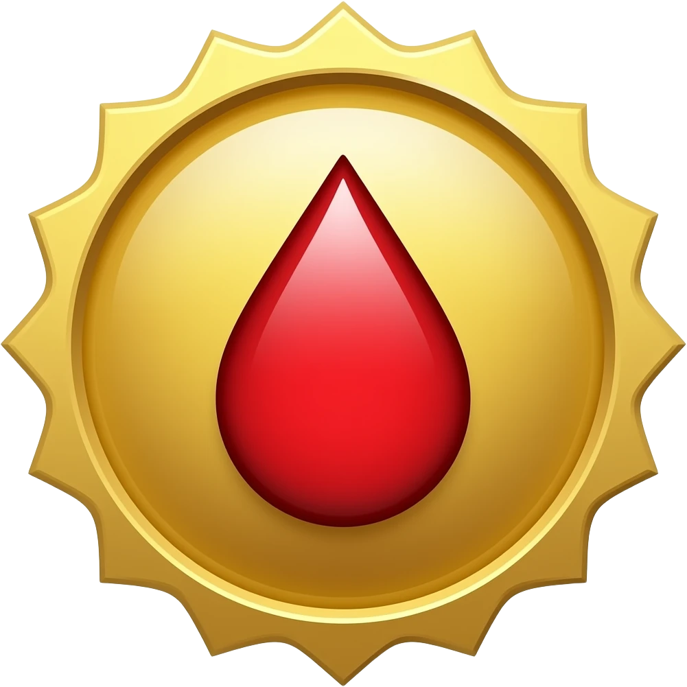 Verificado de oro blood pero que no aparesca la sangre emoji