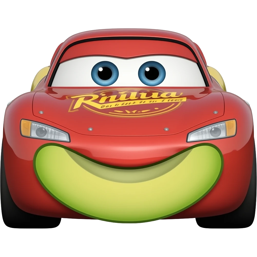 Lightning McQueen 🥑 boca emoji