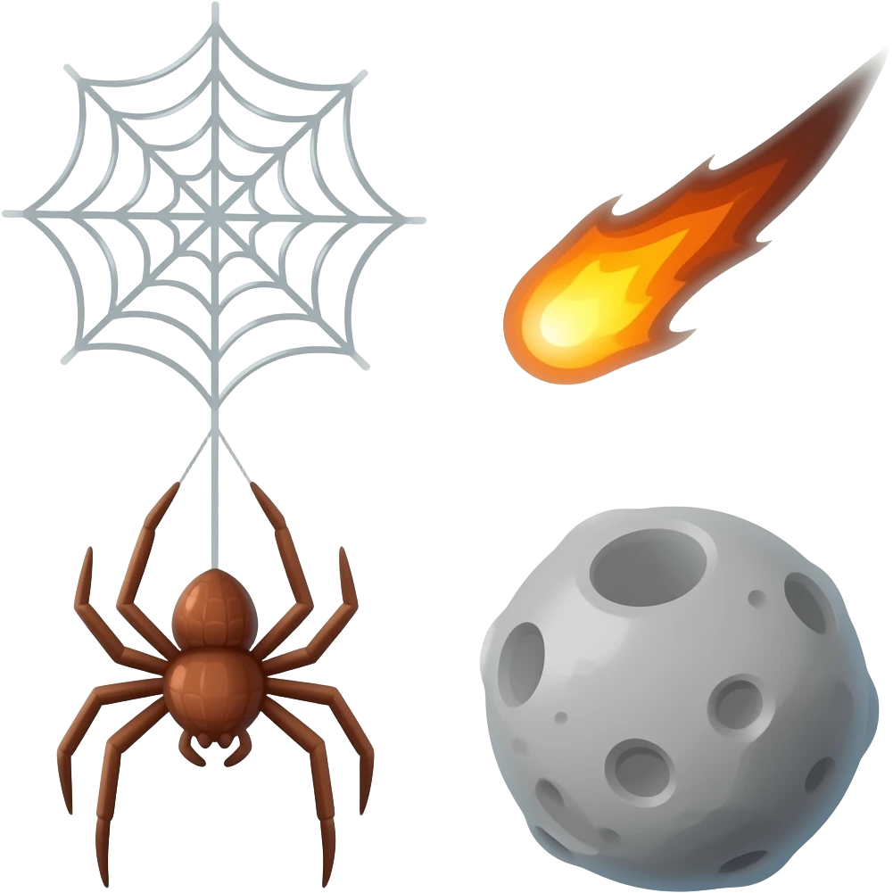 🕸️+☄️ emoji