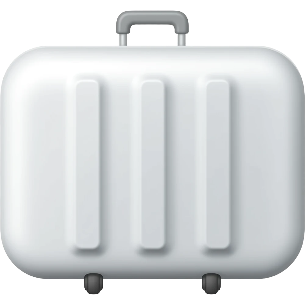 Plain white suitcase emoji