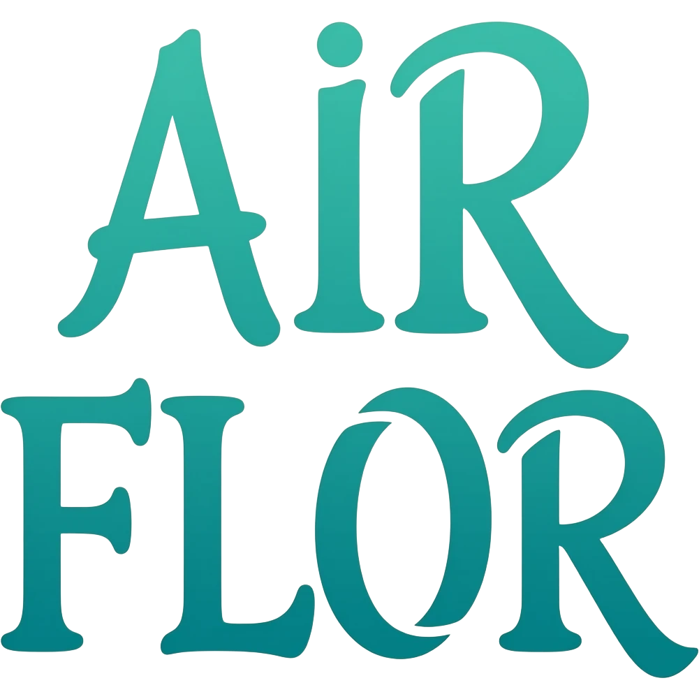 Verde Jade letter uppercase Air_Flor in cursive style emoji