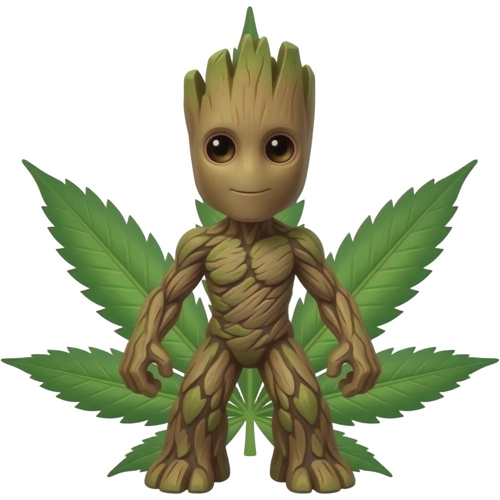Groot High weed emoji
