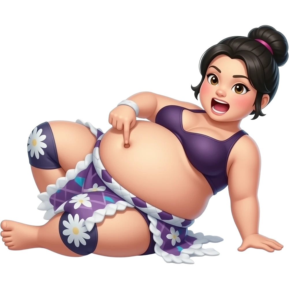 Make this sumo warrior girl get stuffed,her belly will be so big it would look like she has pregnancy bloating,dare to tickle that sumo warrior girl’s bellybutton,her gut rumbling echoes loud so you can listen to that full tummy,Fat sumo warrior girl rolls around. emoji