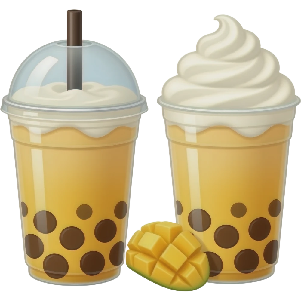 Bubble tea mangue chantilly emoji