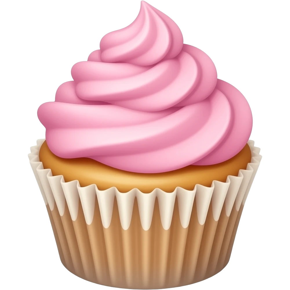 Cupcake with pink icing emoji