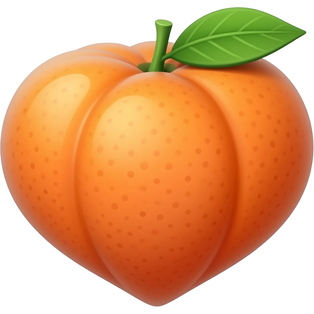 peach color orange heart emoji
