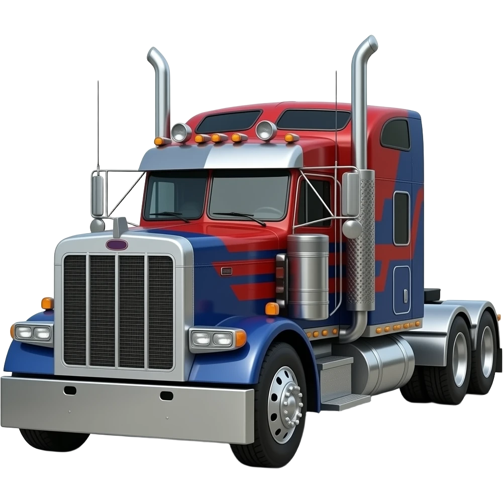 Peterbilt 379 optimus prime, hyper realistic highly detailled emoji