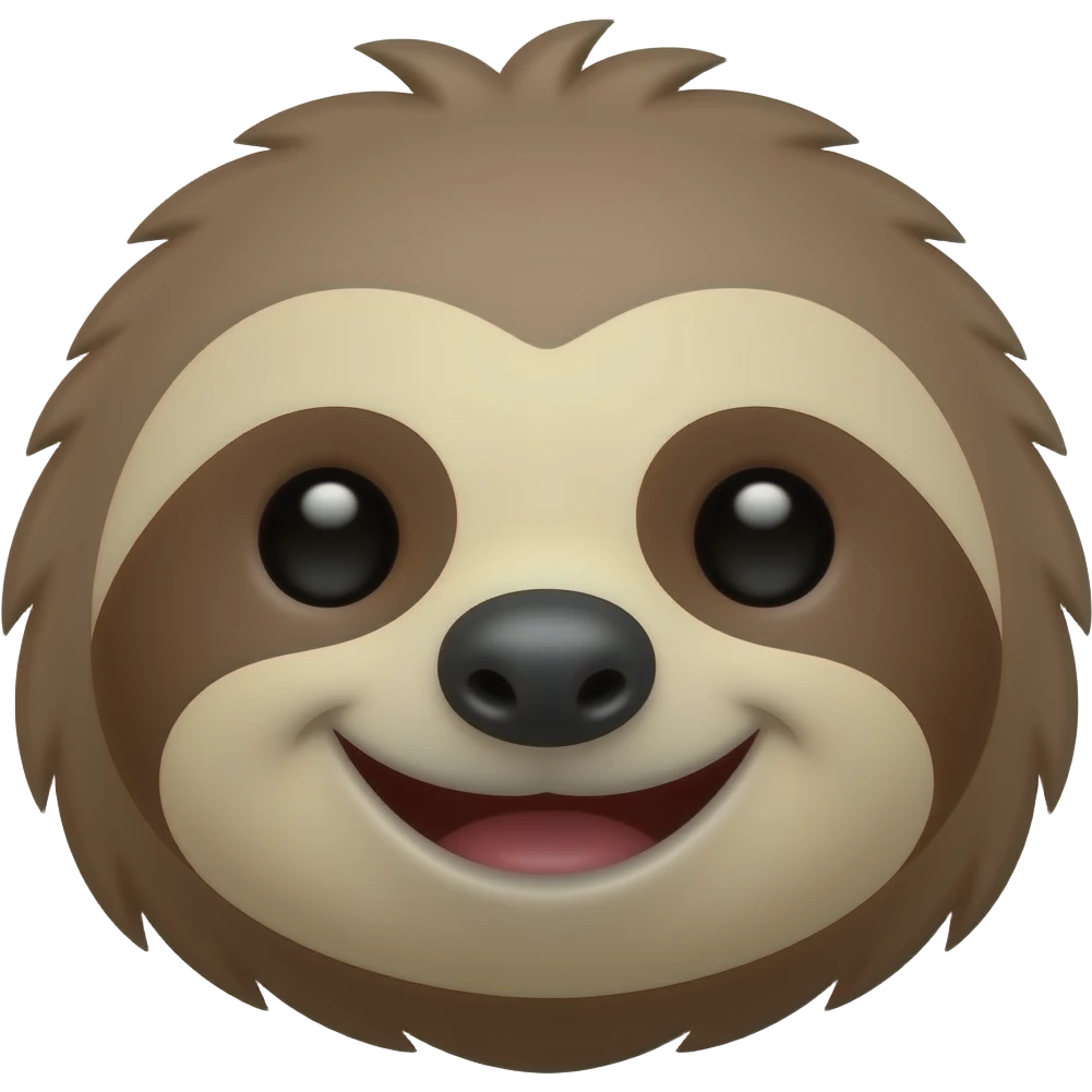 Sloth smiling face emoji