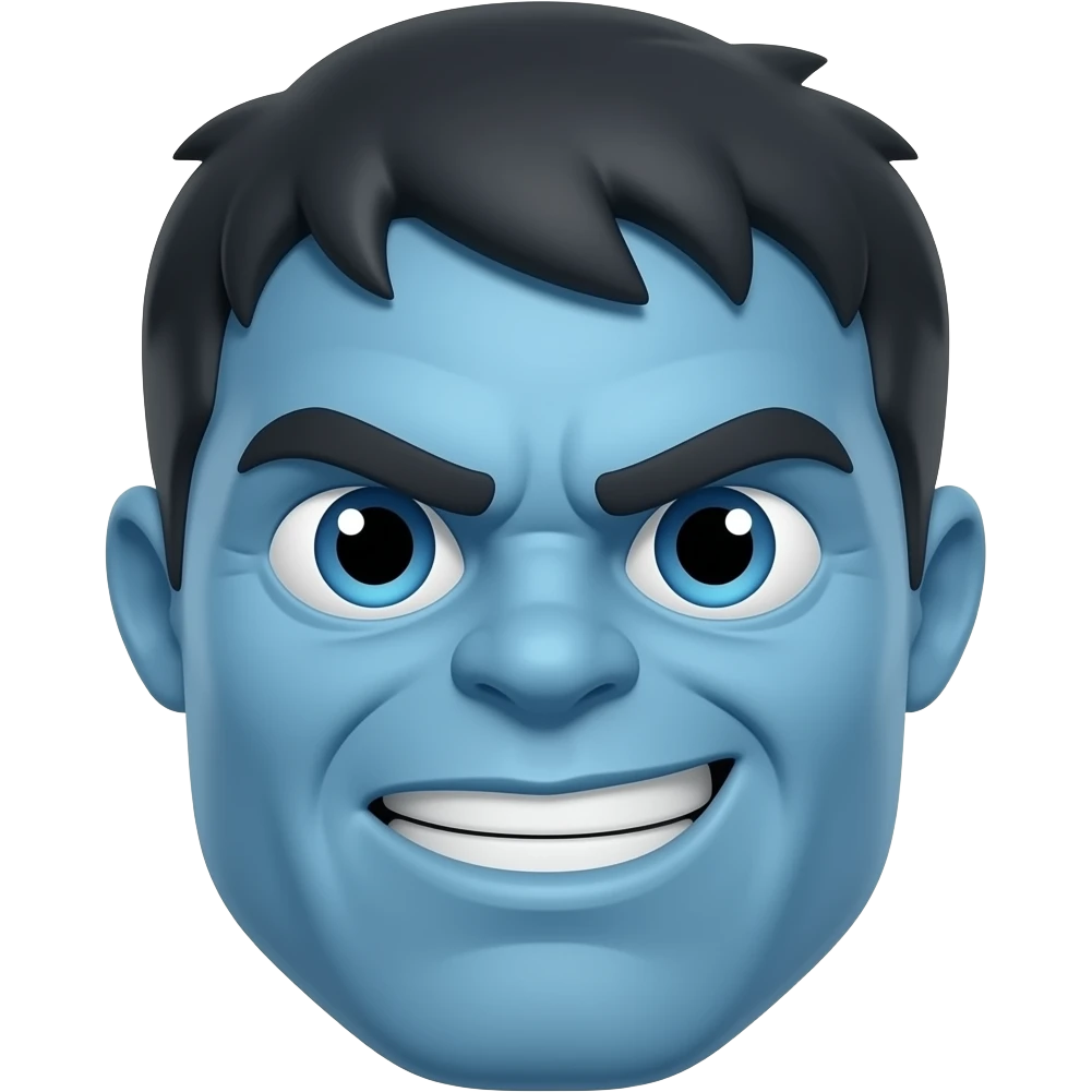 friendly blue hulk emoji