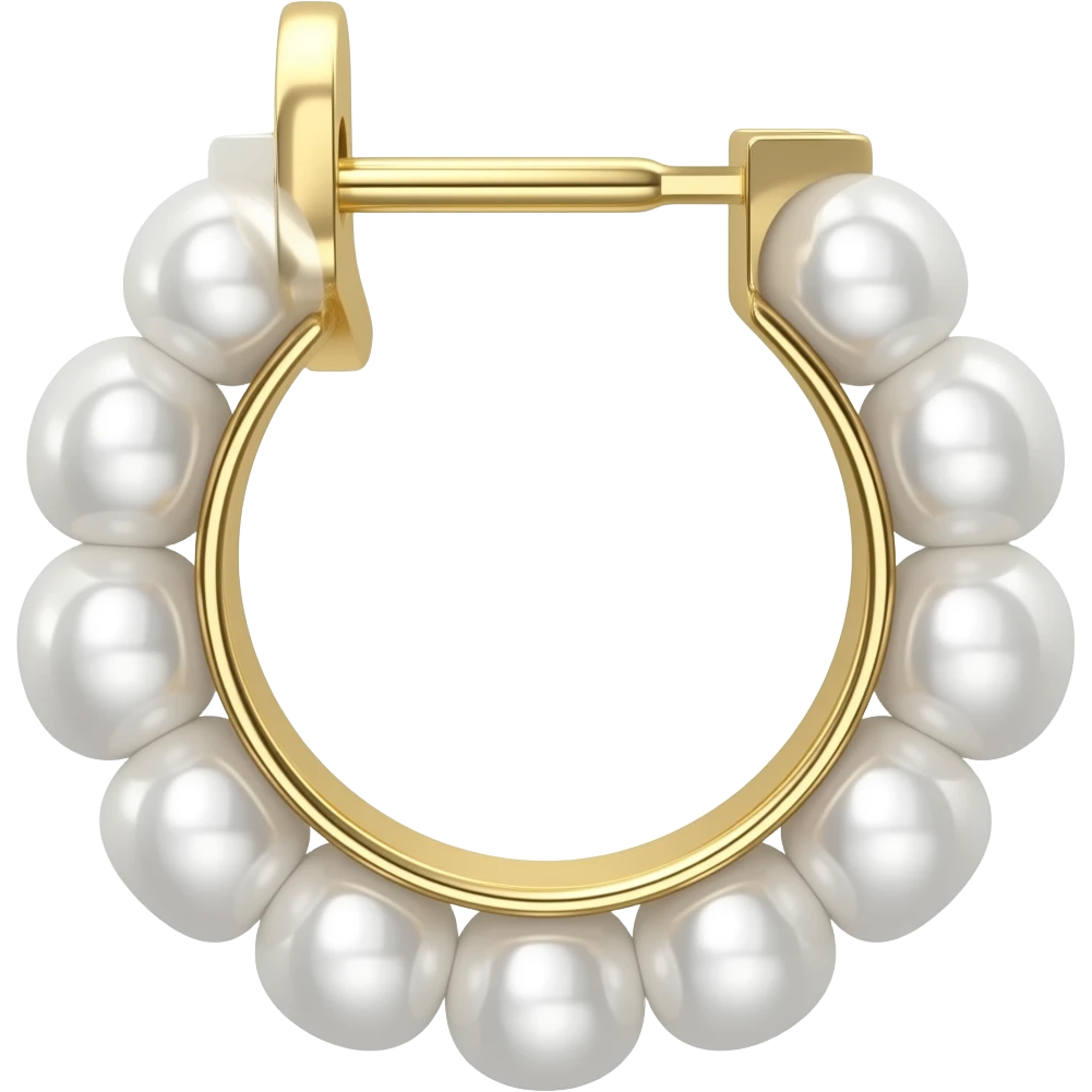 Aesthetic white earing with pearl emoji Generate now pls emoji