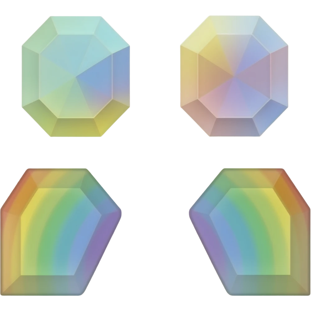Rainbow gems pastel emoji