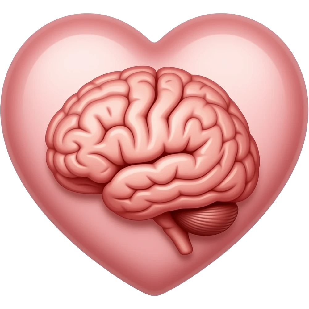 make a heart with a brain in it emoji