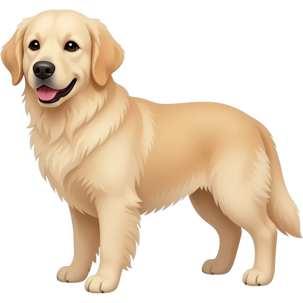 white english cream golden retriever emoji