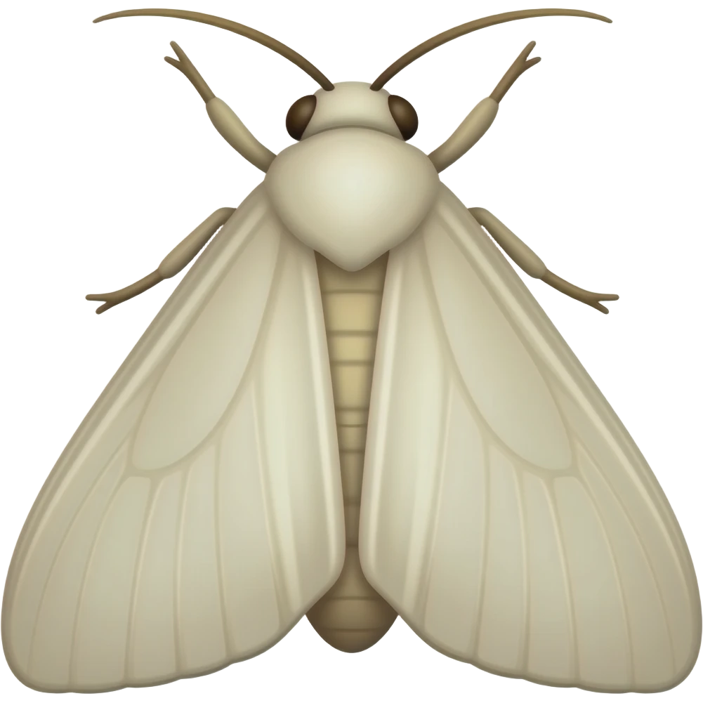 White moth emoji emoji