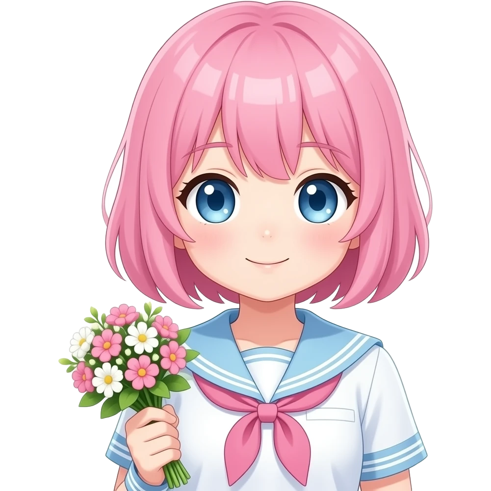 Cute anime girl emoji