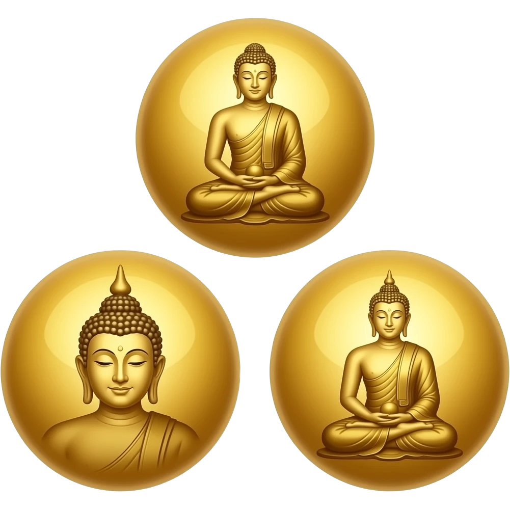 The Three precious jewels of Buddhism emoji
