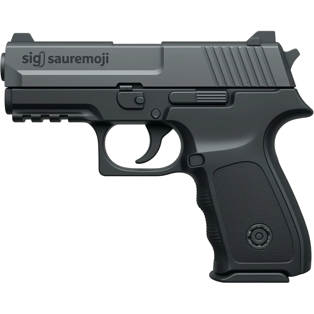 Make the sig saur 9mm pistol and add the name sig sauremoji say 9mm not 5mm emoji