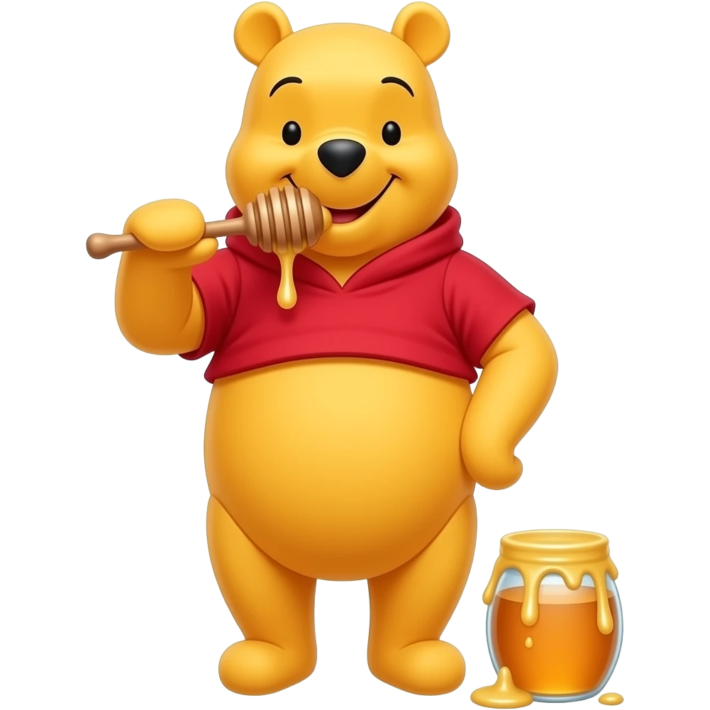 Un Winnie Poo comiendo miel emoji