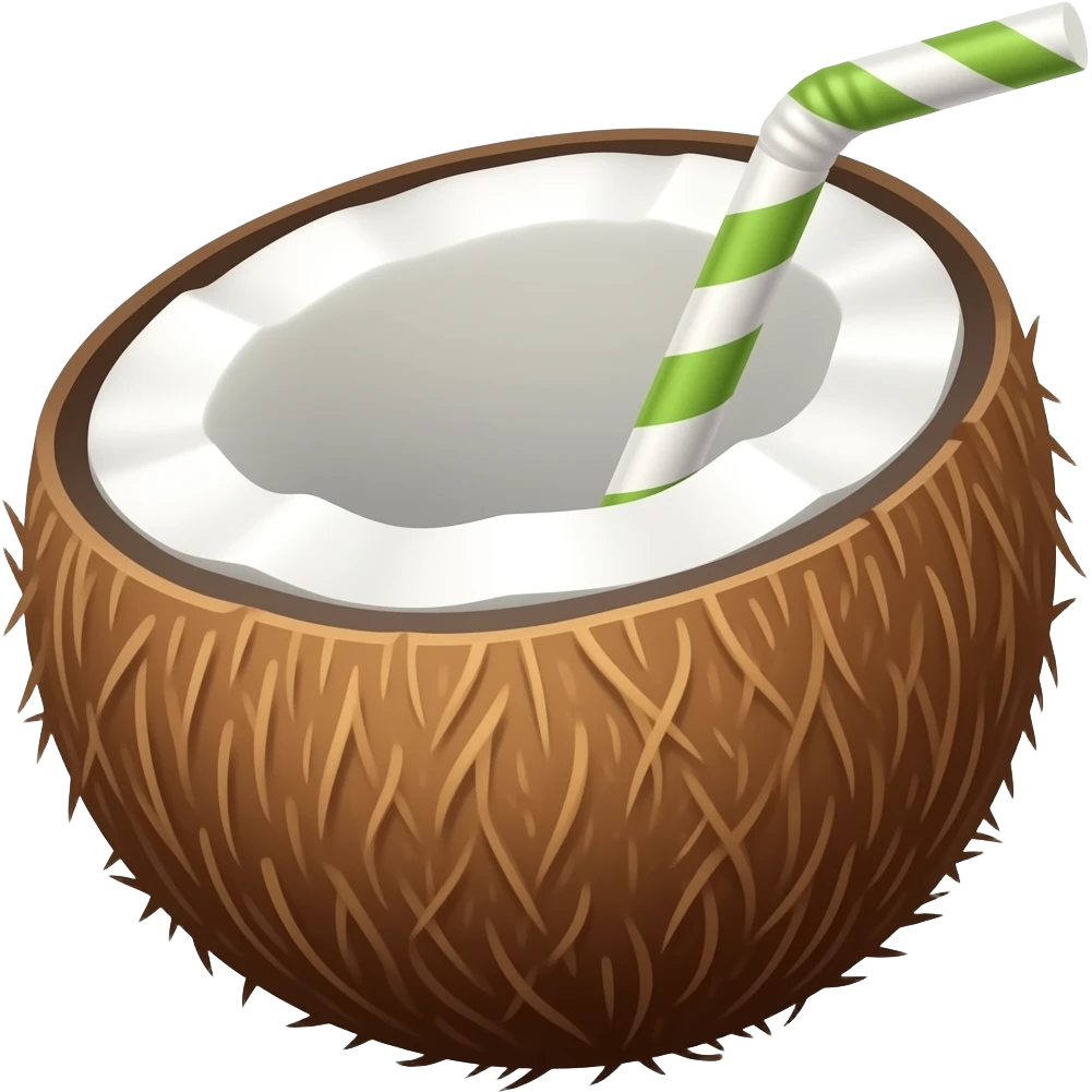 coconut with straw emoji
